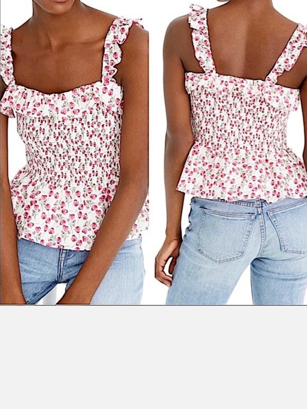 J.Crew Smocked Ruffle Top - Picture 7 of 7